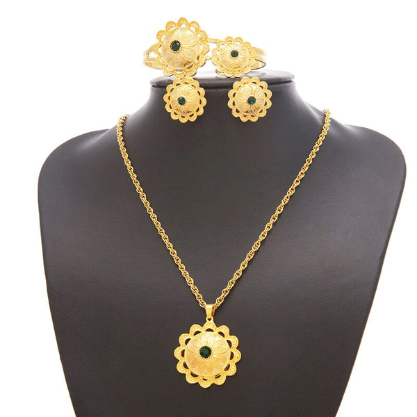 Ethiopian/Eritrean Bride Gold Color Jewelry Sets