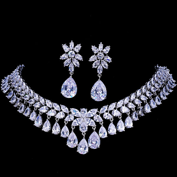 Luxury Cubic Zirconia Bridal Jewelry Sets