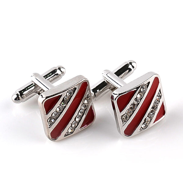 Fashion Two-color Square Simple Cufflinks