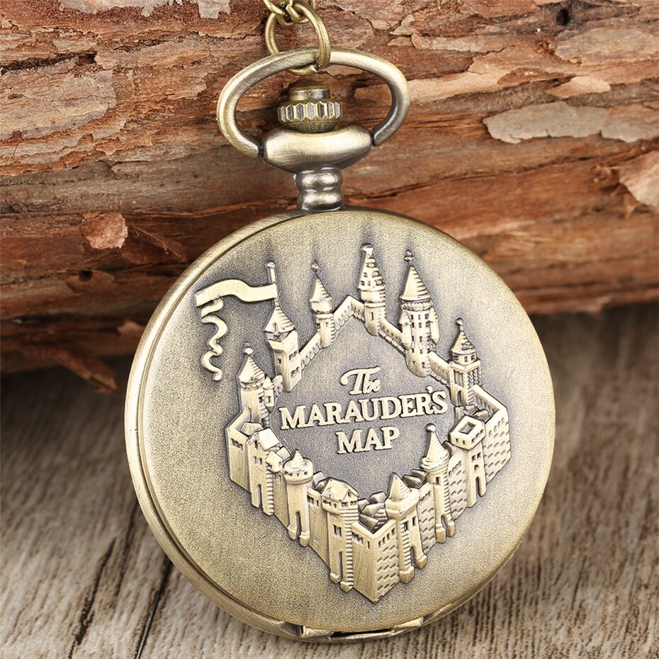 Steampunk Bronze The Marauders Map Design Pocket Watch