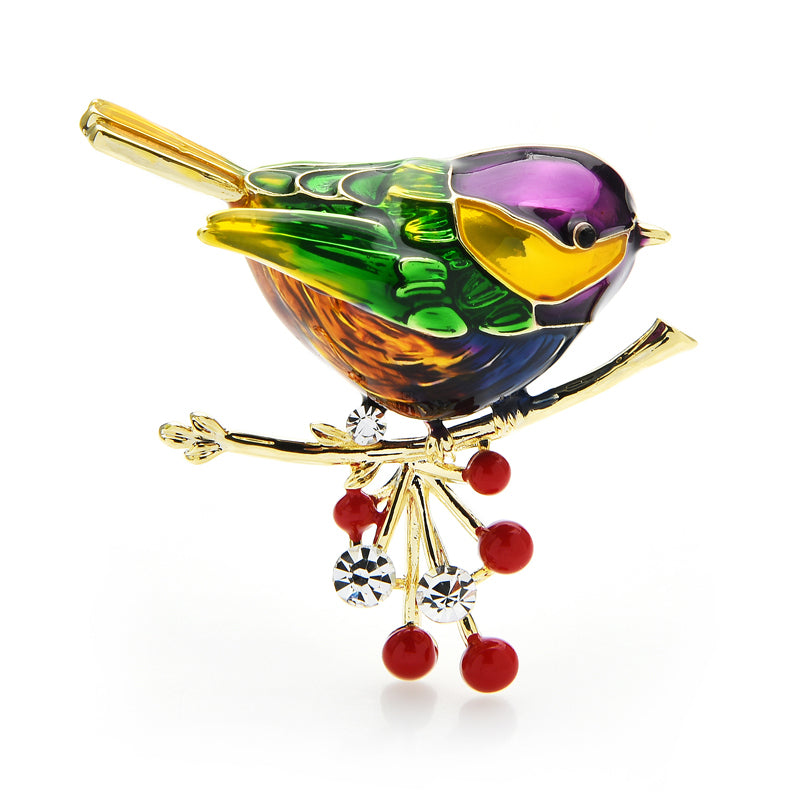 Multicolor Bird Brooch Pins Quality Enamel Ainmal Brooches