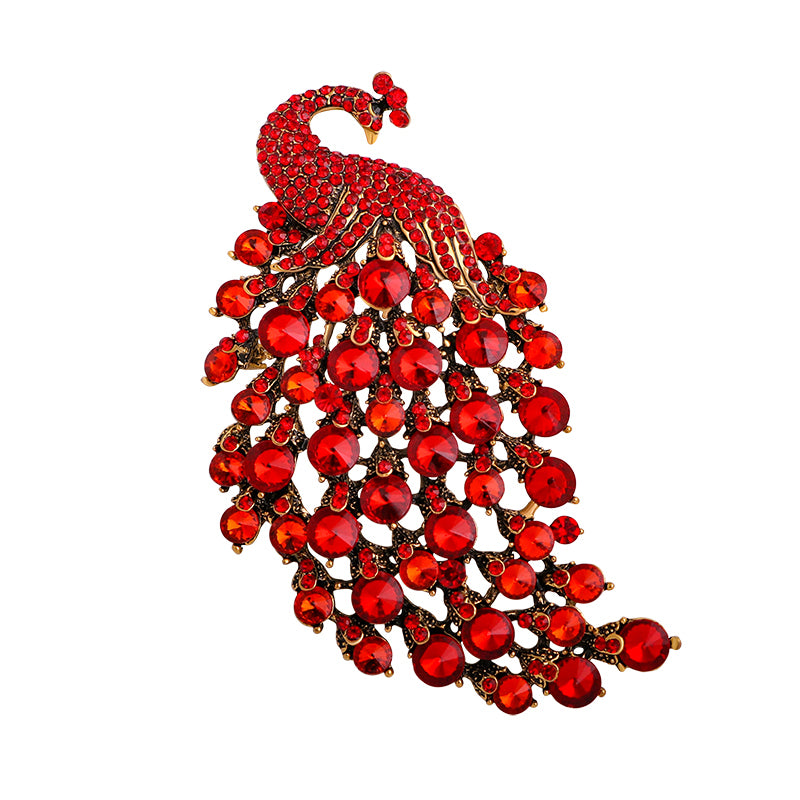 Normal Size Peacock Brooches For Women