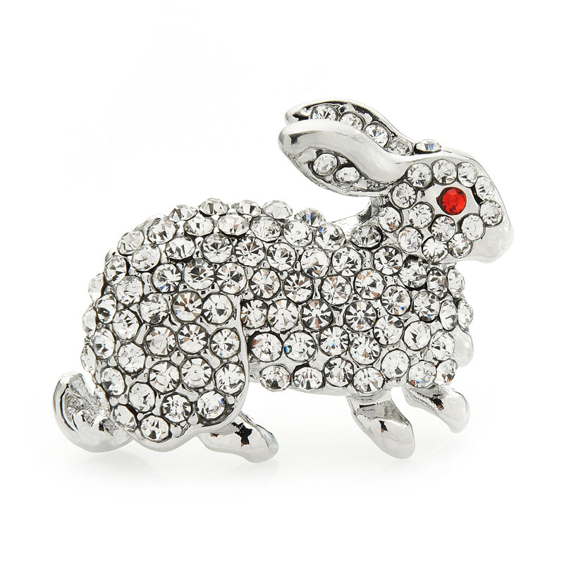 Rabbit Brooch Pins Full Rhinestone Sparkling Animal Brooches