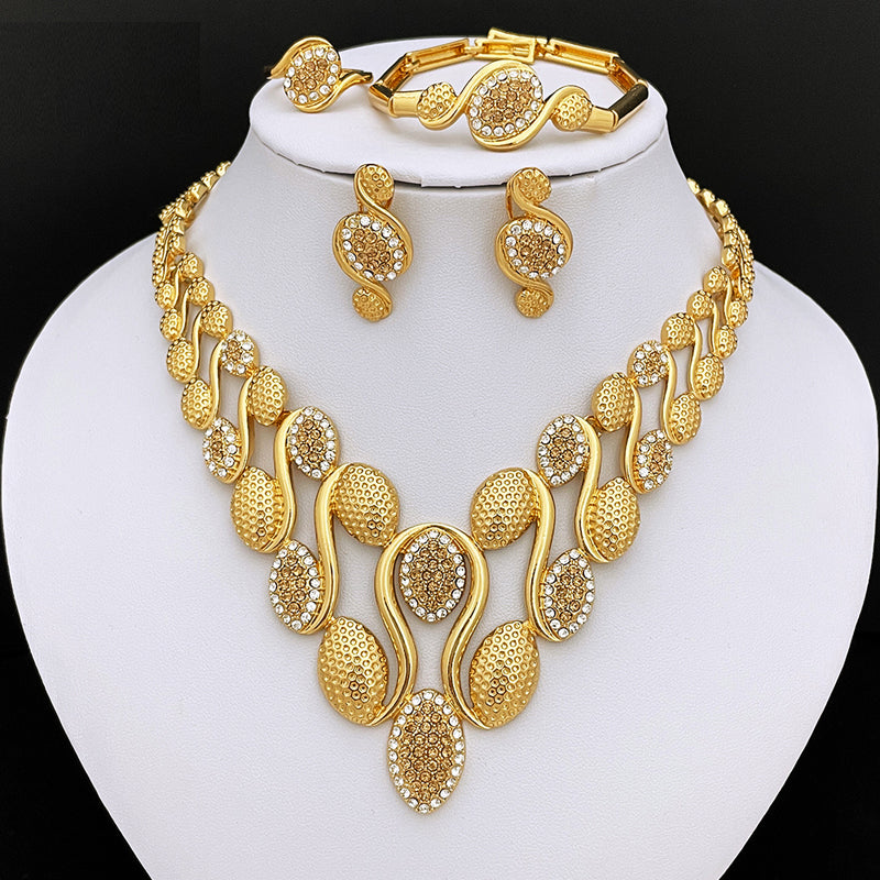 Jewelry Set For Women Necklace And Earrings Charm Bracelet Women full jewelry set