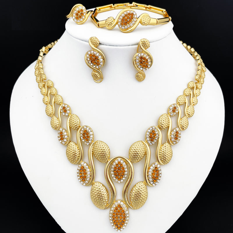 Jewelry Set For Women Necklace And Earrings Charm Bracelet Women full jewelry set